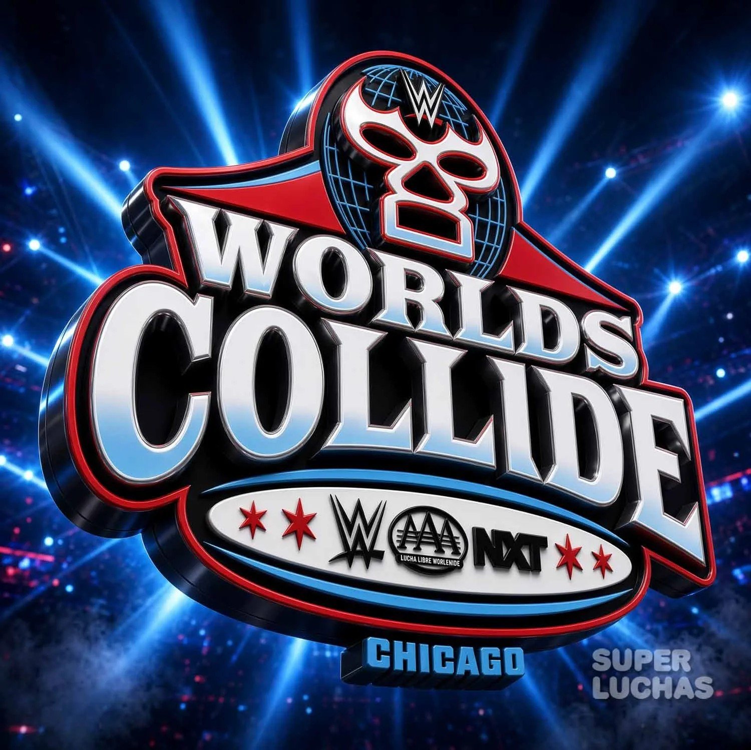 Cartel de WWE x AAA Worlds Collide 2026