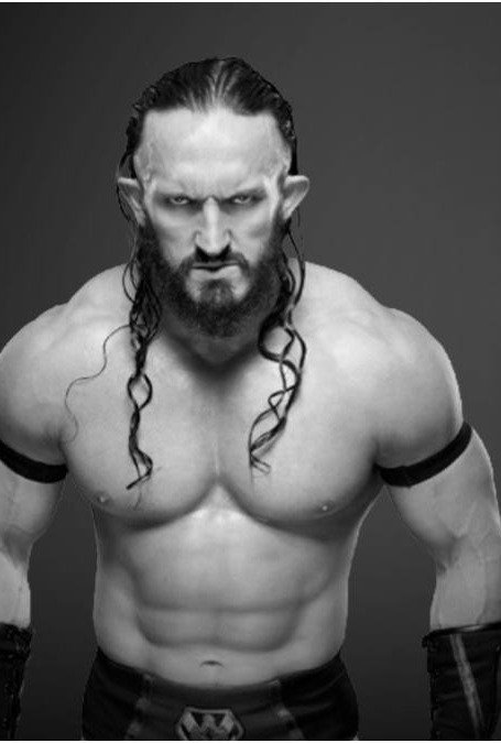 PAC (Benjamin Satterley), exluchador de WWE conocido como Neville, en retrato en blanco y negro