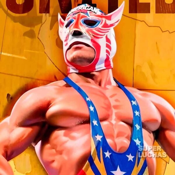 El Grande Americano con su máscara en WWE