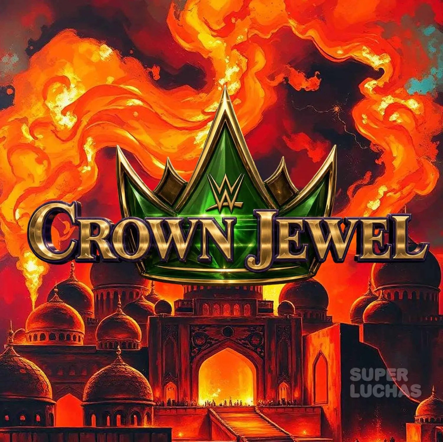 Logo de WWE Crown Jewel 2026 en Riad, Arabia Saudita